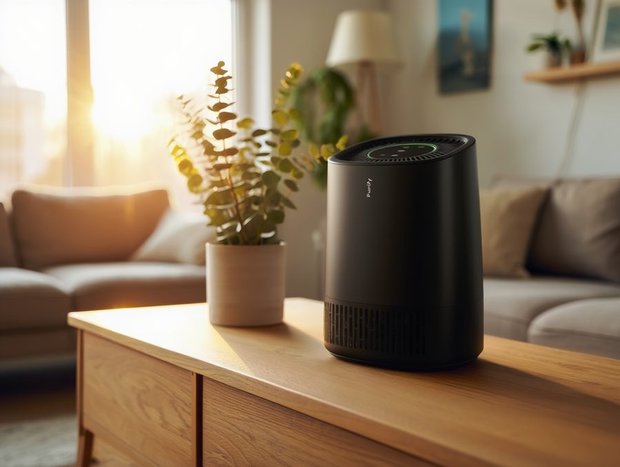 Purificateur d’air dans un salon